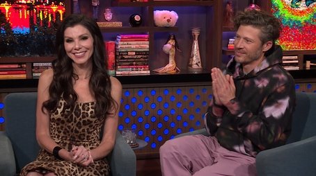 Heather Dubrow and Zach Gilford (2024) - Episode 129 poster and promotional image