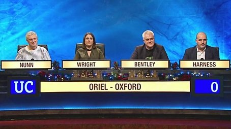 Christmas 2015 - Oriel, Oxford v Trinity, Cambridge (2015) - Episode 64 poster and promotional image