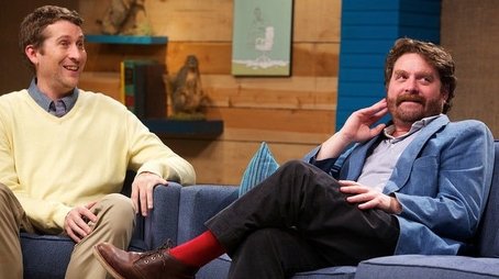 Zach Galifianakis Wears a Blue Jacket & Red Socks (2012) - Episode 1 poster and promotional image