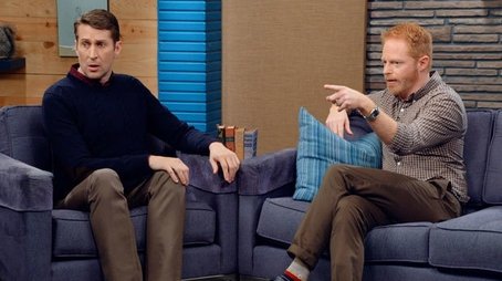 Jesse Tyler Ferguson Wears a Brown Checked Shirt and Stripey Socks (2015) - Episode 8 poster and promotional image