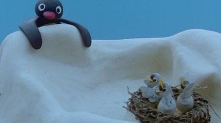 Pingu hilft der Möwe