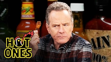 Bryan Cranston Fully Commits While Eating Spicy Wings (2023) - Episode 2 poster and promotional image