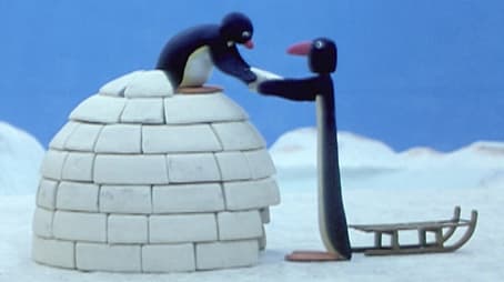 Pingu baut ein Iglu