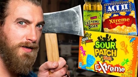 Extreme vs Original Snacks Taste Test (Axe Throwing Game) (2021) - Episode 91 poster and promotional image