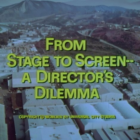 From Stage to Screen---A Director's Dilemma