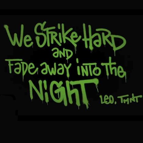 We Strike Hard and Fade Away Into the Night