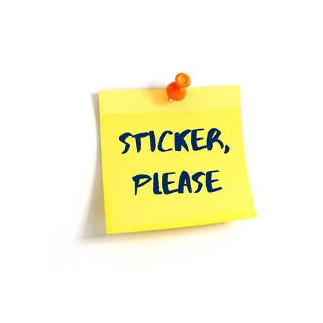 Sticker, please!