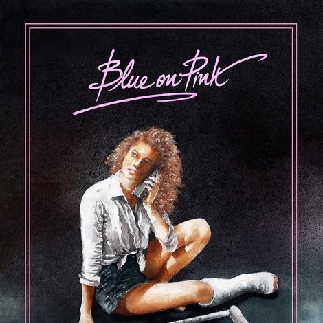 Blue on Pink