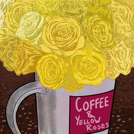 Coffee and Yellow Roses