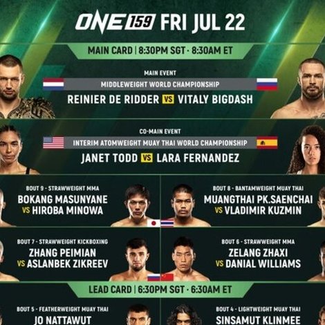 ONE 159: De Ridder vs. Bigdash