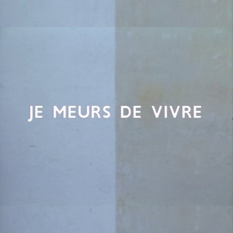 Je meurs de vivre