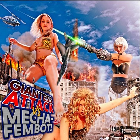 Giantess Attack vs. Mecha Fembot