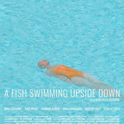 Ein Fisch, der auf dem Rücken schwimmt