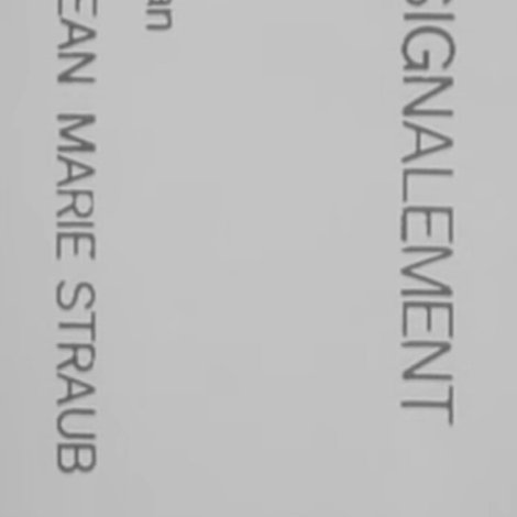 Signalement van Jean Marie Straub