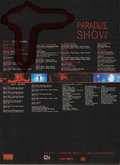 Indochine -  Paradize Show - Acte II poster 2