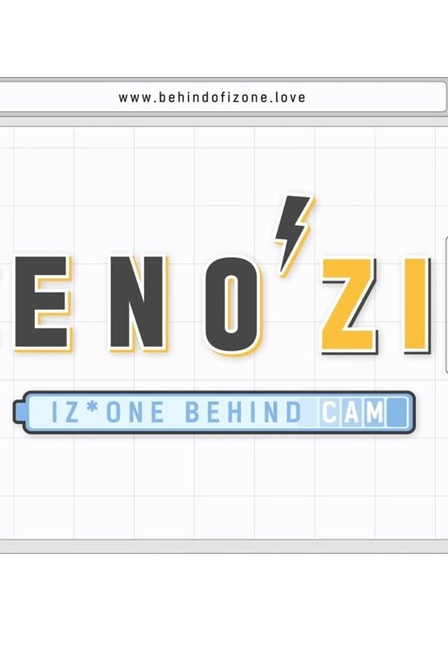 Background poster of IZ*ONE blurred