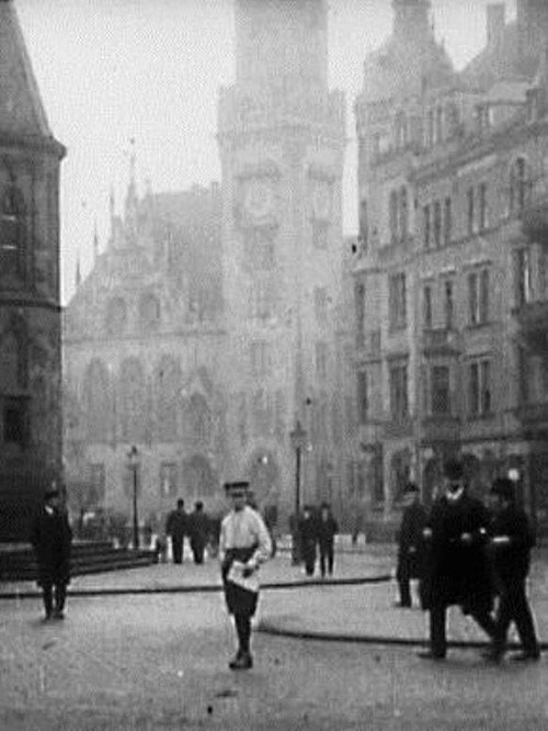 Straßenszenen in Saarbrücken 1909 Straßenszenen in Saarbrücken 1909