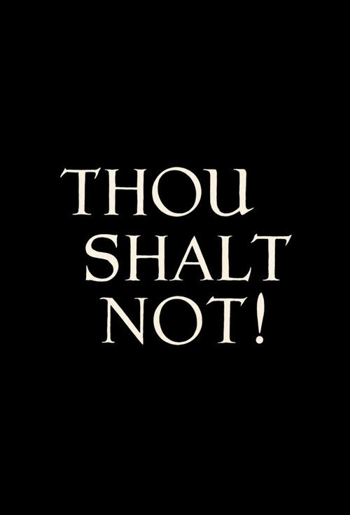 Thou Shalt Not Poster