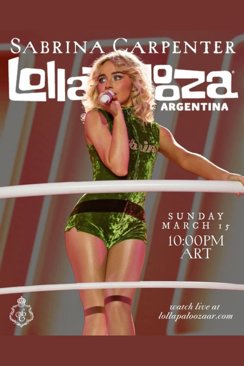 Sabrina Carpenter Live at Lollapalooza Chile Poster