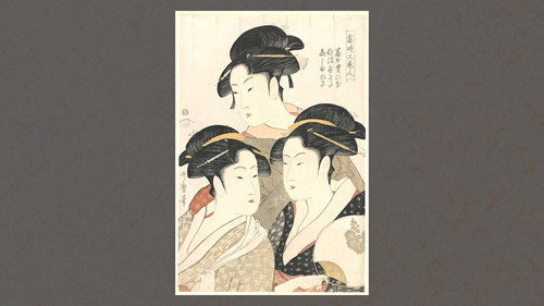 Three Beauties of the Present Day by Kitagawa Utamaro