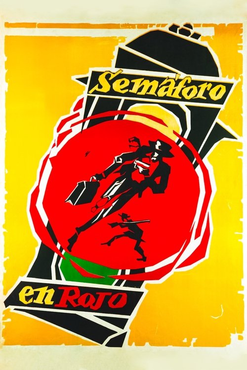 Semáforo en rojo Poster