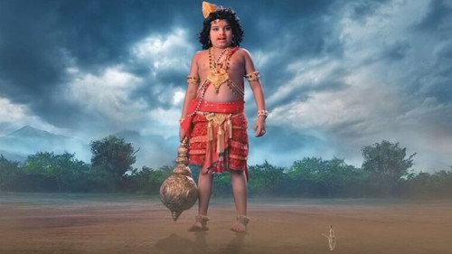 Hanuman Fights Tataka