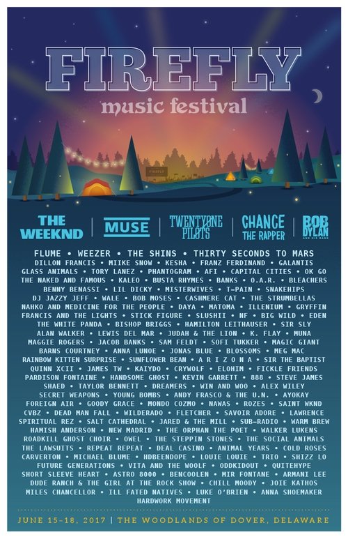 Muse - Live at Firefly Music Festival Poster