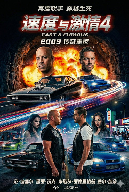 速度与激情4电影海报