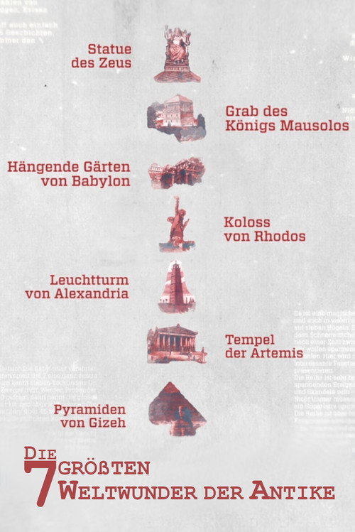 Die sieben größten Weltwunder der Antike Poster