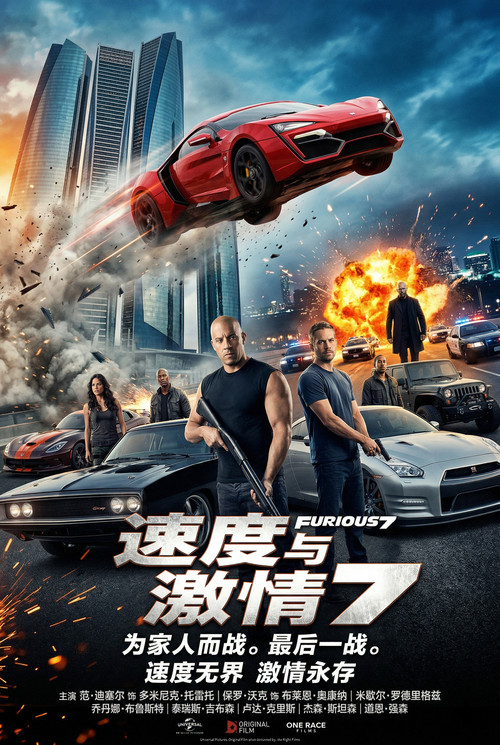 速度与激情7电影海报
