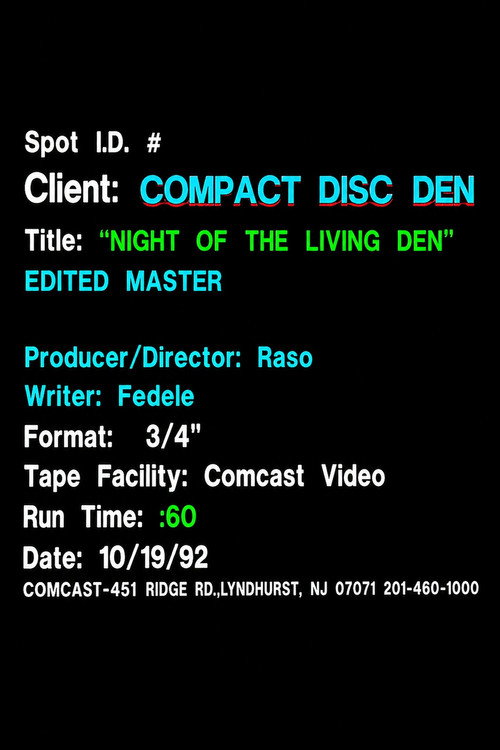 Night of the Living Den's poster