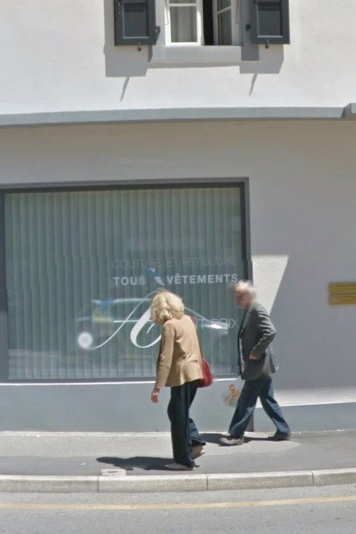 Jean-Luc Godard and Anne-Marie Miéville on Google StreetView poster 1