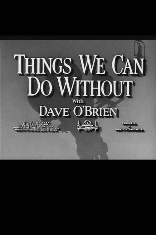 Things We Can Do Without Poster