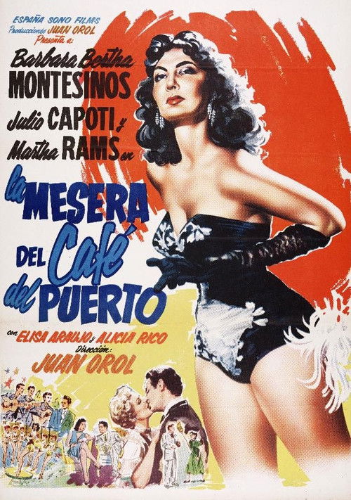 La mesera del café del puerto Poster