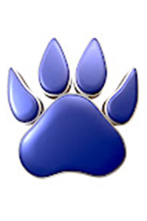 Blue Paw Print