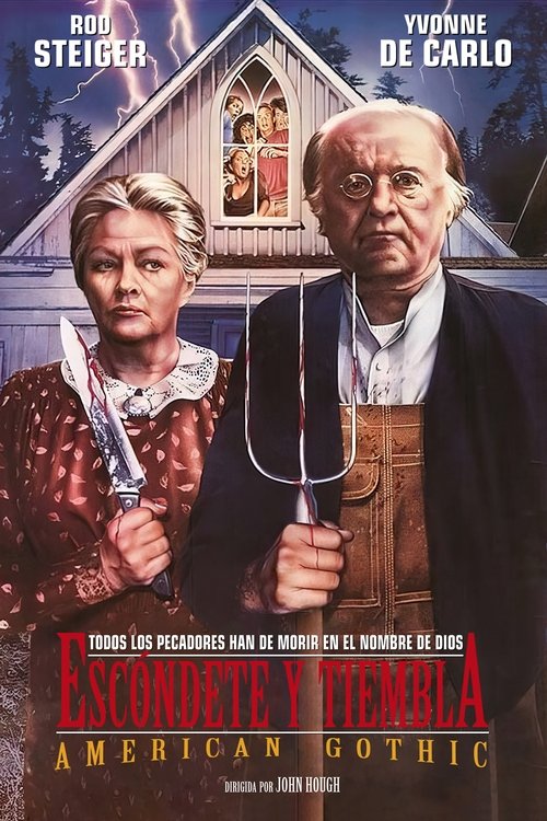 Background poster of American Gothic blurred