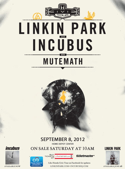 Linkin Park Live Honda Civic Tour Poster