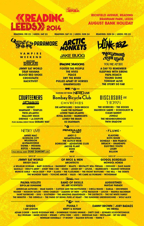 Reading + Leeds Festival 2014