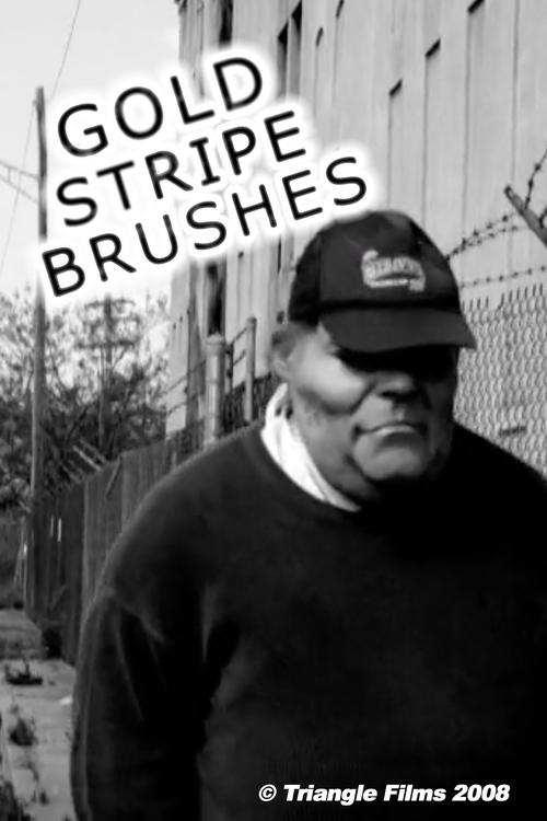 Gold Stripe Brushes Poster