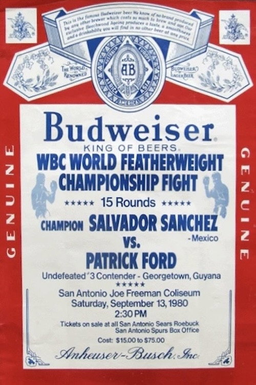 Salvador Sanchez vs. Patrick Ford poster 2