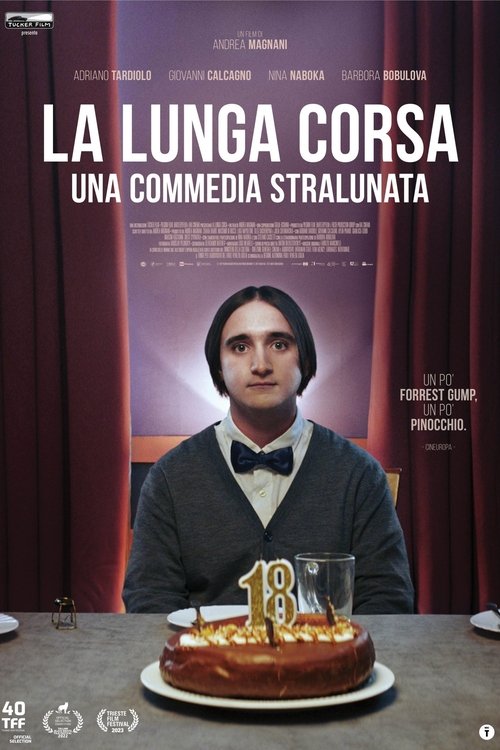 Background poster of La lunga corsa blurred