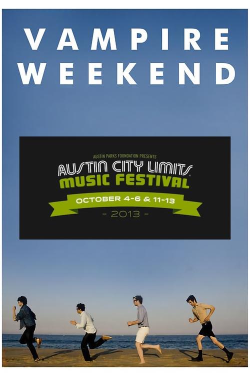 Vampire Weekend Live at Austin City Limits Festival 2013 Poster