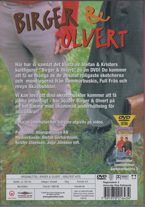 Birger & Olvert - Gräjtest hits poster 2