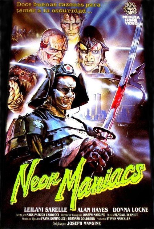 Background poster of Neon Maniacs blurred