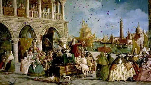 Pulcinella and Acrobats, 1797, Tiepolo