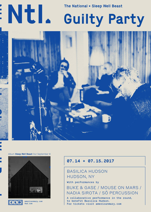 The National - Guilty Party: Basilica Hudson poster 2