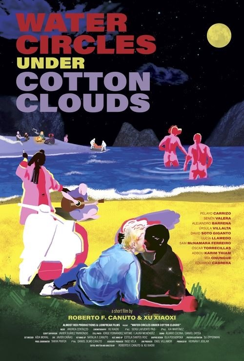 Water Circles Under Cotton Clouds Poster