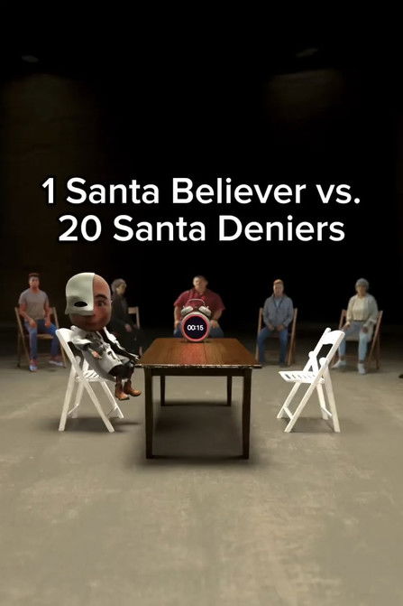 1 Santa Believer vs. 20 Santa Deniers