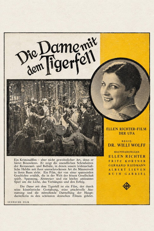 Die Dame mit dem Tigerfell Poster