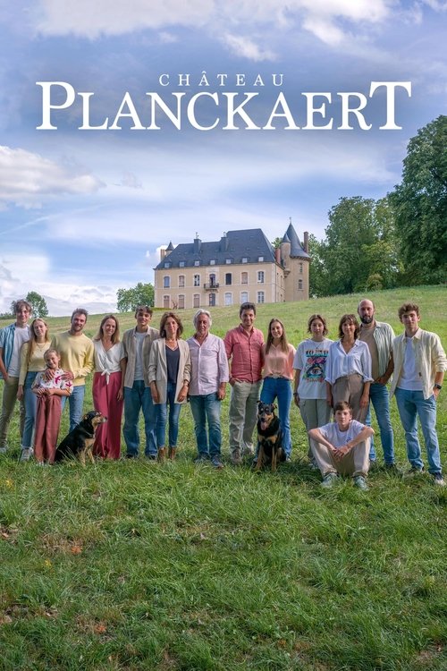 Background poster of Château Planckaert blurred